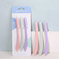 Pack of 3 Multipurpose Hair Shapers Single Blade Bar Code Fold Type Eyebrow Razor Safety Working Mode for Body Hair Removal