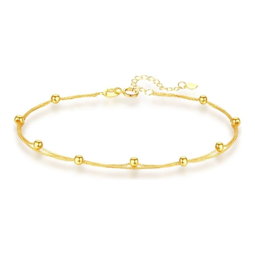 Hot Selling Genuine Gold 18k Real Gold Au750 Beads Bracelet Solid Pure Gold Jewelry Wholesale