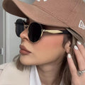 Luxury Sunglasses Women UV400 Sun Glasses 2025 Fashion Brand Small Oval Metal Frame Designer Sunglasses for Men High Quality