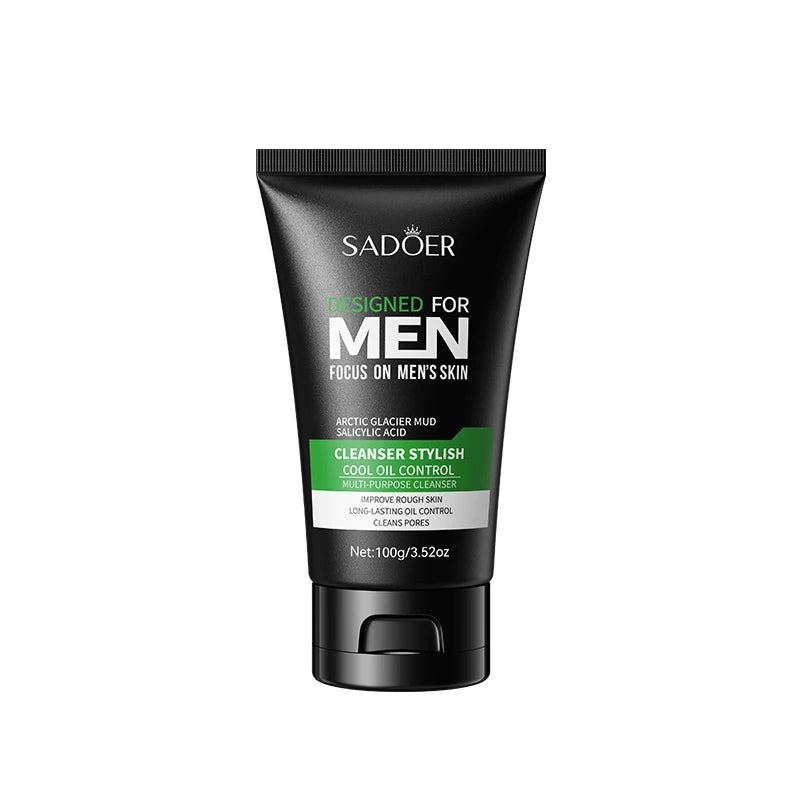 Private Label SADOER Mens Deep Clean Facial Cleanser Daily Skin Care Cleanser for Men