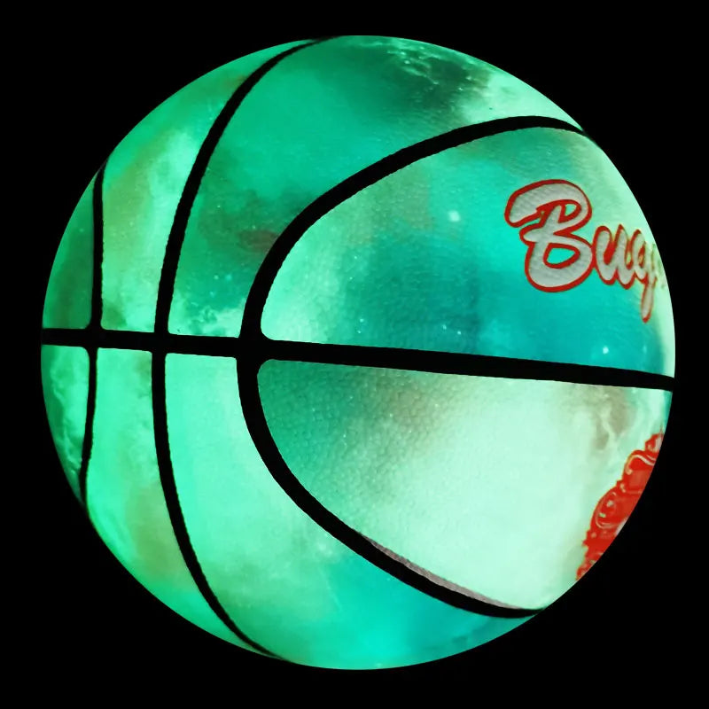 Composite Leather Luminous Custom Logo Super Grip Outdoor and Indoor Basketball