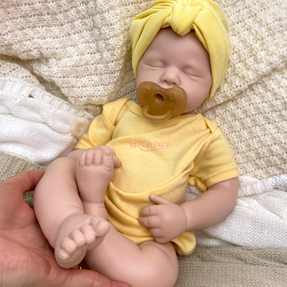 20" High Simulation Closed Eyed Blank Reborn Babe Doll Anatomical Gender Accurate Unpainted Newborn Fit Pacifier Easy to Paint