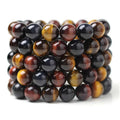 8MM 10MM Stretch Elastic Colorful Natural Stone Tiger Eye Bead Bracelet