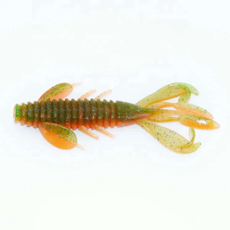 TAKEDO PR01 2.5 Inch 6.3cm  Multi-Tailed Fish Craw Lure Screw Musky Worm Saltwater Fishing Soft Plastic Perch Bait Fishing Lures