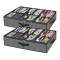 Portable Household Shoe Compartment Storage Box Under Bed Closet Storage Bags Foldable Shoe Organizer With Divider