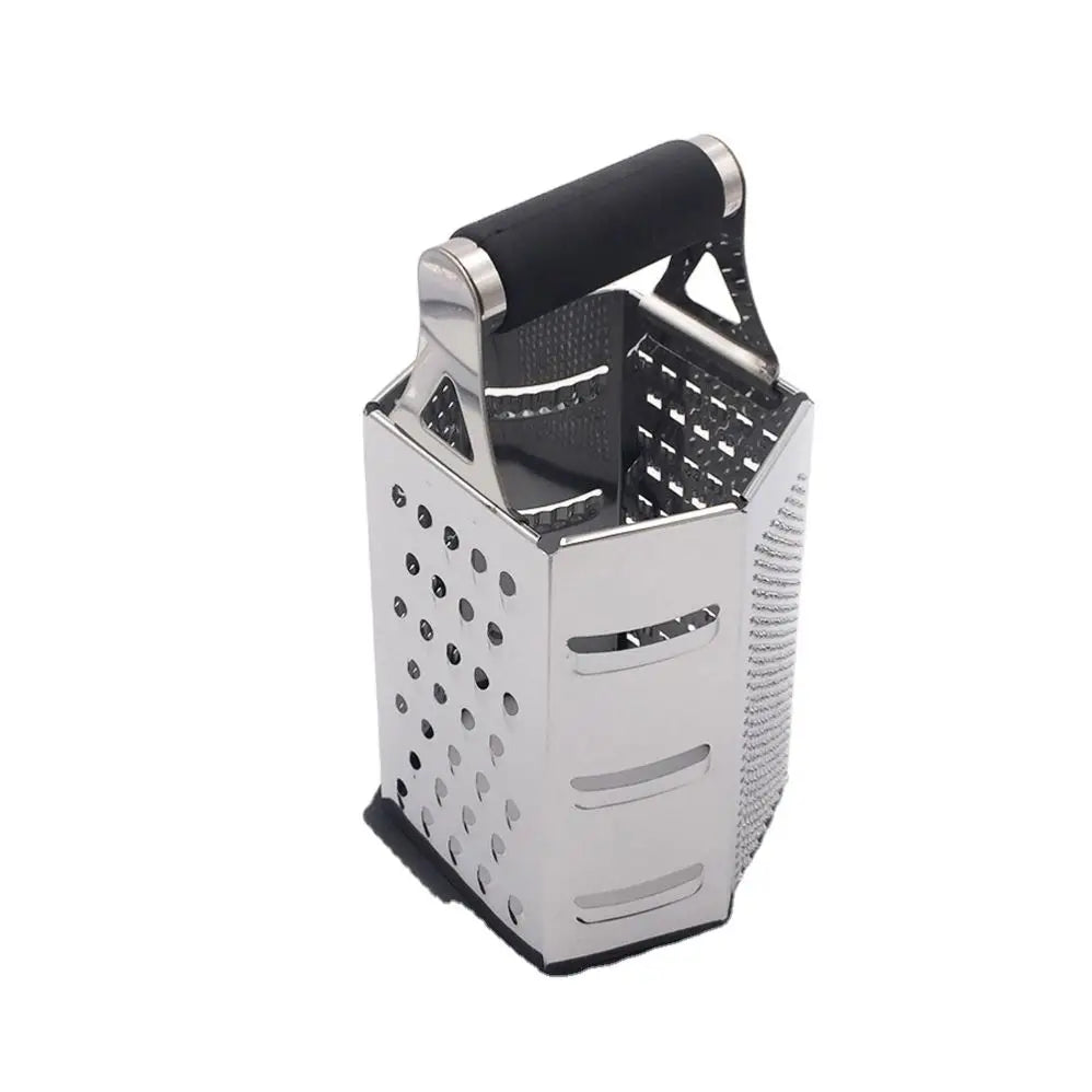 Vegetable Cutter Grater for Kitchen Stainless Steel Grater 6-Sides Non-Slip Base Cocina