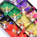 Venice Mask Fridge Magnets 3D Refrigerator Stickers Big Peony Flower Net Hat Crafts Mardi Gras Wedding Party Favors With Box