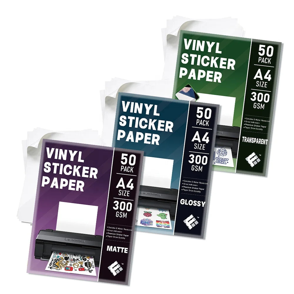 Waterproof Inkjet A3 Glossy & A4 Matte Self-Adhesive Vinyl Stickers New Product for Toothpaste & Perfume Transparent Label