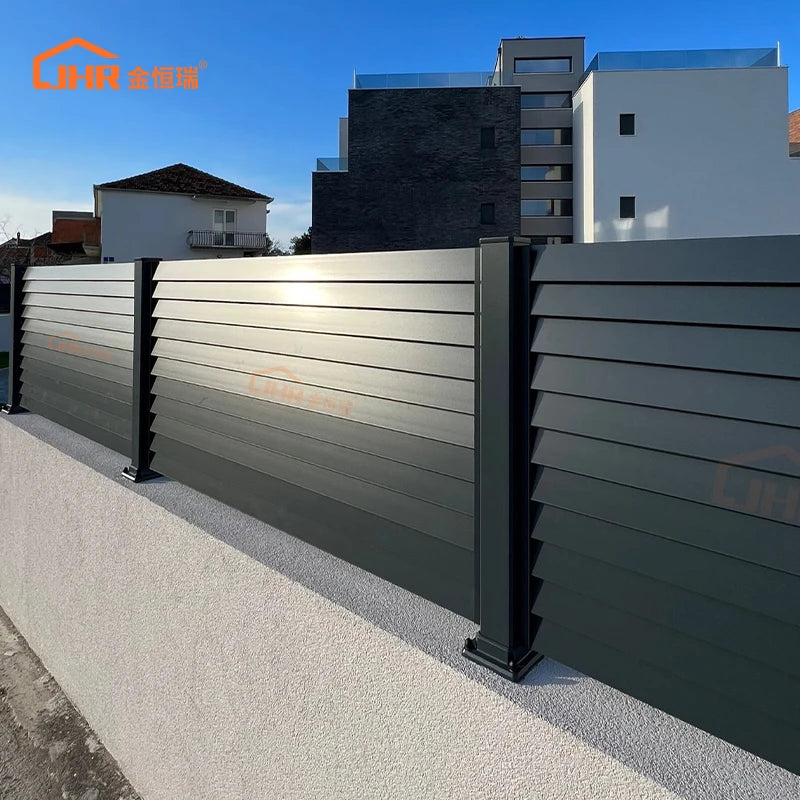 JHR Factory Directly Supply Country High Quality Aluminum Ornaments Fence Panels Metal Fencing Material Outdoor Fence