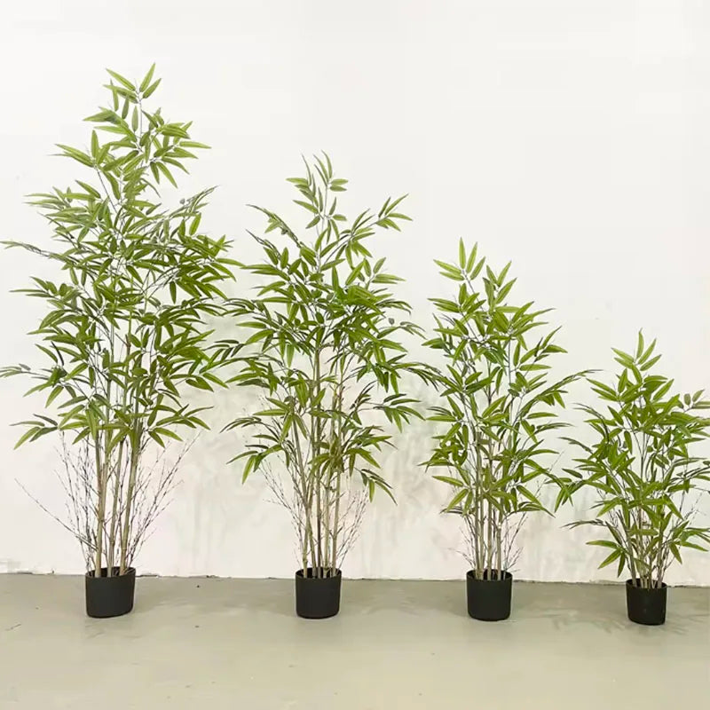 C 100-180cm Nearly Natural Plant Artificial Bamboo Korean Tree Potted Plants Artificial Tree for Home Decor