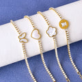 Europe United States Women's Fashion Bangles New Cross-Border Zircon Chain Bracelet Shell Pearl Love Stars Bear Butterfly Motifs