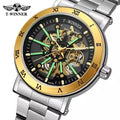 WINNER Automatic Mechanical Men Watch 2022 New Design Perspective Man Clock Luxury Waterproof Skeleton Men Mechanical Watches