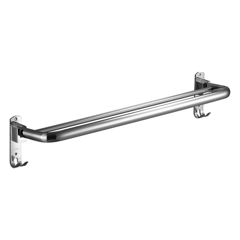 Fast Delivery Wall Mounted Foldable Stainless Steel Towel Rack Rustproof Holder for Bathroom Wholesale From Factory