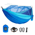 In Stock OEM Adult 2-Seater Double Size 300*200CM 210T Nylon Outdoor Hanging Folding Camping Hammock Mosquito Net Outdoor Active