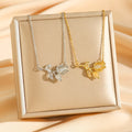 Exquisite Tulip Necklace for Women High-End Design Light Luxury Clavicle Chain Fashionable Elegant Trendy Pendant Necklace