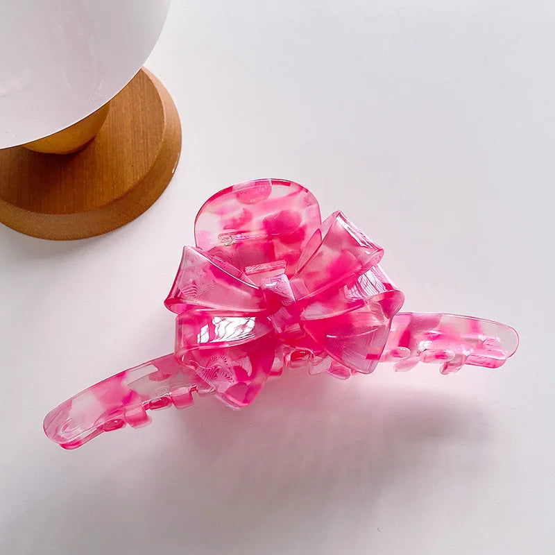 HONEY 13CM Acetic Acid Board New Oversized Bow Hair Clip Back Spoon Curly Hair Shark Clip Versatile Hair Accessory
