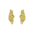 Trendy 925 Sterling Silver Irregular Surface Triangle Shape Stud Earrings