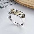 Vintage Personality Opening Adjustable Ring Chinese Style Classic Fortune Ring Exquisite Abacus Gold-plated Pixiu Ring Unisex
