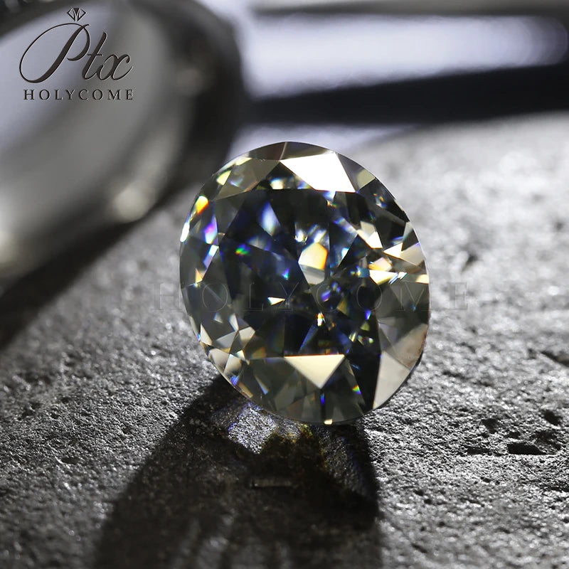 3x5-13x18mm Natural Color Holycome Grey Color Crushed Ice Oval Gemstone Loose Moissanite Diamond Loose Moissanite