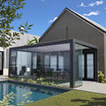 Aluminum Louvered Pergola with Flip Blades Short Shipping Time for Resort and Garden Outdoor Areas