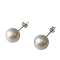 AAA Grade 8 mm Perfect Round Freshwater Pearl Stud Earrings S925 Sterling Silver for Weddings Premium Wedding Jewelry
