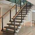 YL METAL Low Maintenance Stainless Steel Balustrade Indoor Stair Cable Railing