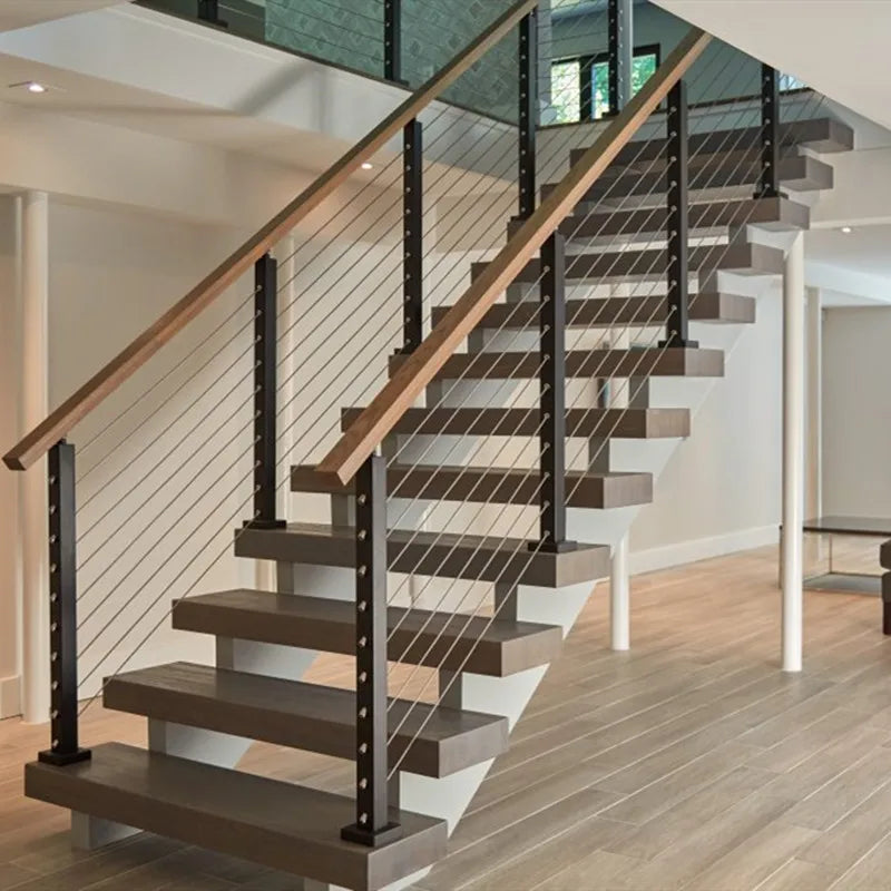 YL METAL Low Maintenance Stainless Steel Balustrade Indoor Stair Cable Railing