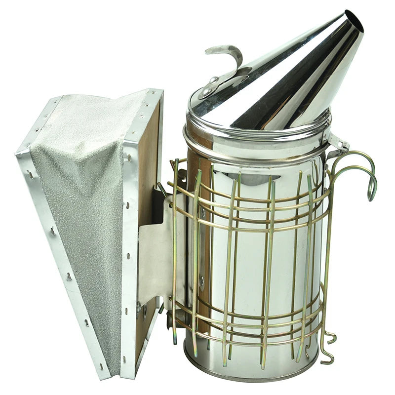Small round head Beekeeping Tool Stainless Steel Bee Hive Smoker