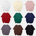 Custom Logo Men's Loose Casual Oversize Hip Pop Style Boxy Fit Short Sleeve Heavyweight O-Neck Solid Casual Plus Size T-Shirts