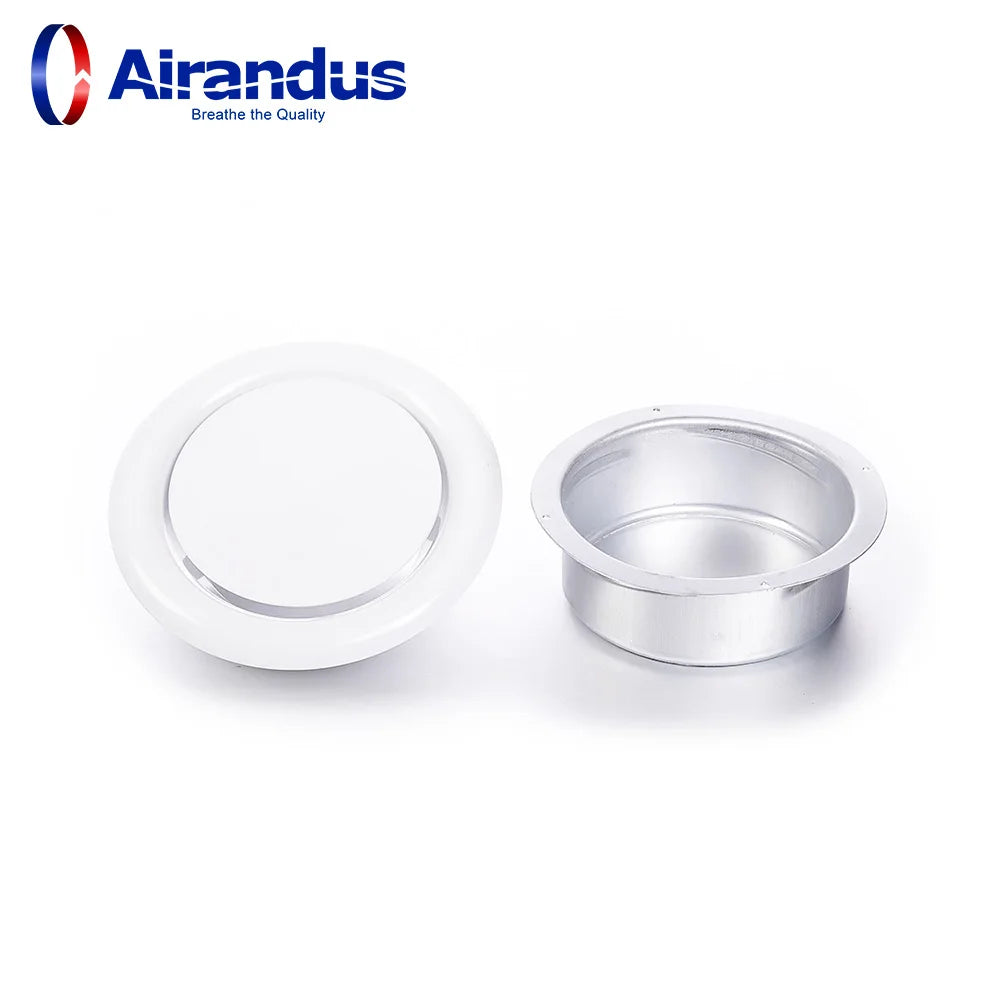 Wall Duct Outdoor Round air Conditioning HVAC Ventilation Disc Valve Outlet Stainless Steel Adjustable Exhaust air Grille