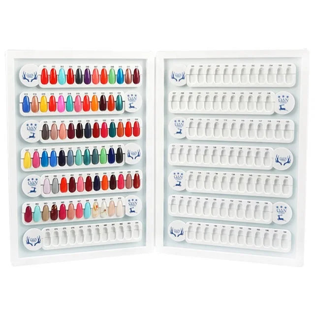 Acrylic & ABS Plastic Removable Nail Polish Color Card Display Board Enhancing Gel Beauty Tool Test Sample Book Nail Supplies