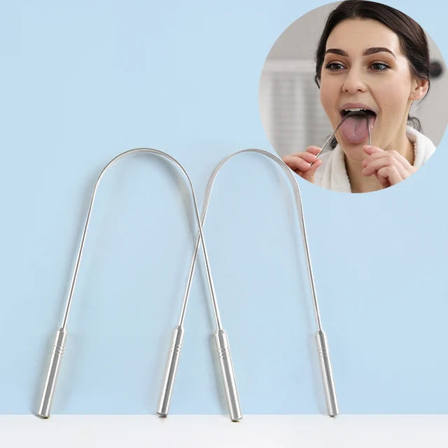 Super September Custom Wholesale U Shape Mini Copper Tongue Cleaner Adults Kids Oral Hygienic Stainless Steel Tongue Scraper