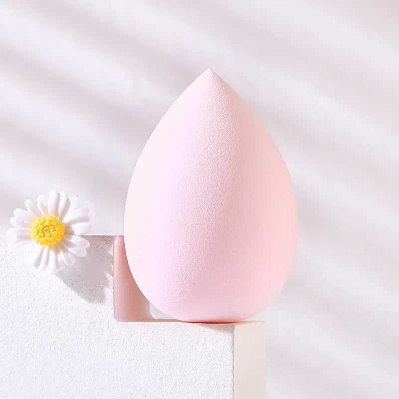 Hot Sales Colorful Beauty Makeup Sponge Custom Logo Printed Non Latex Water Drop Shape Cosmetic Powder Puff Bag Washable
