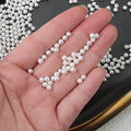 Wholesale Natural Freshwater Pearl Beads 3-3.5mm Half-hole Round Pearl DIY Jewelry Design Material