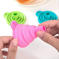 6.5*7cm Foldable Lightweight Silicone Collapsible Kitchen Utensil Funnel for Oil Water Transfer Food Beverage Jars-Home Kitchen