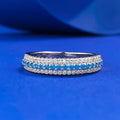 Everyday Luxury 925 Sterling Silver Paraiba Zirconia Ring for Women