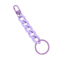 Acrylic Plastic Link Keychain Macaron Color Handmade Key Ring for Women Girls Handbag Pendant Key Chain Accessories