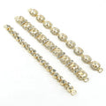DIY Wedding Dress Accessory Champagne Color 3D Crystal Glass Rhinestone Cup Chain Sew-On Technique with Loose Rhinestones