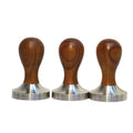Custom logo 51/53/58mm Espresso Spreader Leveler Tool Coffee Tamper Stainless Steel Coffee Tamper Wood Handle Tamper
