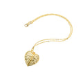 Qualisub Alloy Personalized Sublimation Necklace Heart Pendant Blanks Locket Shape Gold Color Handmade Custom Design Available