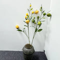 M570 Home Decorative Wholesale Artificial Lemons Branches Plant Silk Green Yellow Artificial Lemon Real Touch High Quality
