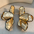 2025 New Arrival Fashion Jewelry Punk Big 18K Gold Chunky Leaf Earrings Large Women Leaves Irregular Gold Plated Earrings Women