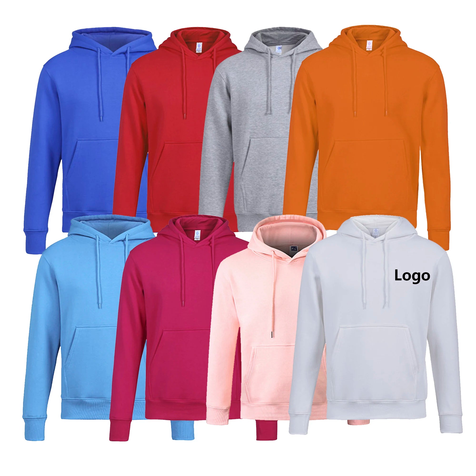 Wholesale High Quality Medium Weight Custom LOGO Cotton Polyester Regular Fit American Streetwear Men's Hoodies&Sweatshirts