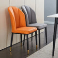 Light Luxury Modern Minimalist Dining Table Dining Chair Household Durable Wholesale Hotel Soft Pack Leather Iron Backrest