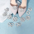 Luxury Bridal Decoration Glass Shoe Clips Removable Rhinestone Shoe Buckle Shiny Brooch for Wedding Party