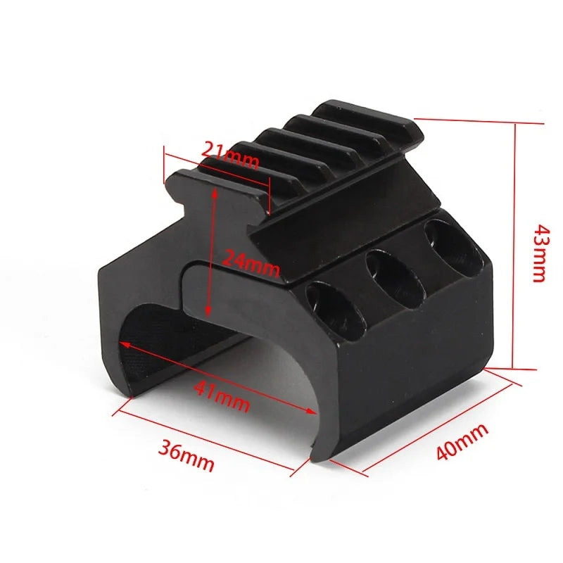Durable Tactical Aluminum 21mm Mount Adapter Flashlight Telescope Mounting Bracket