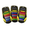 Bangning Flat Fashion Speed Laces 6mm Wide Silicone Elastic Shoe Laces No Tie Design Polyester Material Sneaker Accessories