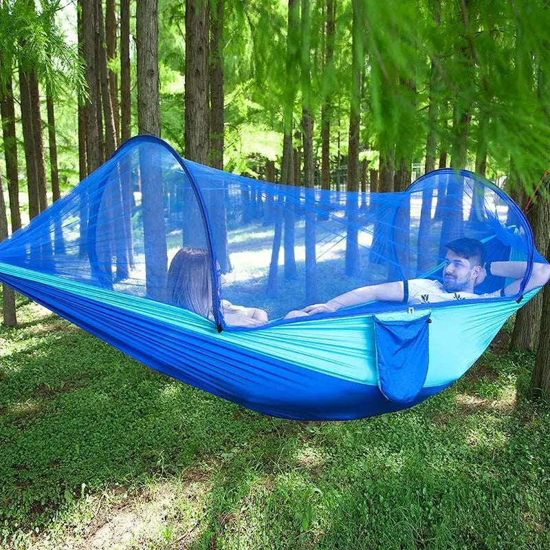OEM ODM Tents Camping Hammock With Mosquito Net Outdoor Travel Portable Automatic Quick-opening Hammock Swing