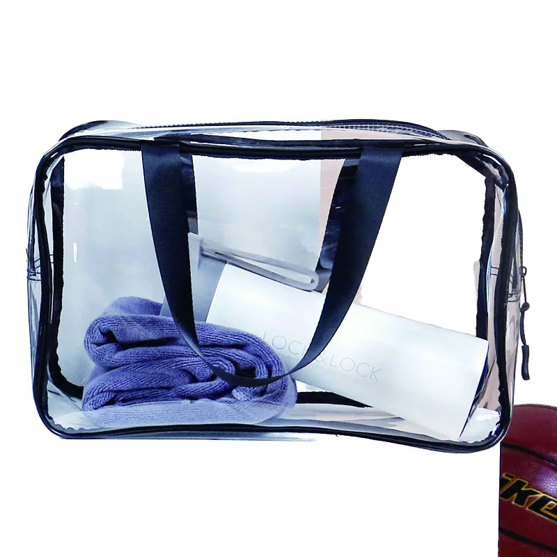 Durable Makeup Storage Case for Women Waterproof PVC & Non-Woven Travel Organizer with Multiple Compartments & Zipper Closure