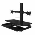 Dual Motor Uplift Height Adjustable Lift Tables Sit Stand Electric Lifting Black Office Desk Converter